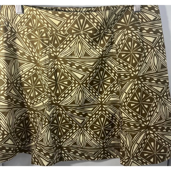 Ripskirt Hawaii Skirt Style‎ 100 Vintage Tribal Brown Beige Geometric M - Picture 2 of 5